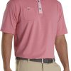 FootJoy Men's Lisle With Pinstripe Golf Polo For Men Cape Red -FootJoy Golf Store unnamed file 103