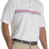 FootJoy Men's Lisle Chestband Golf Polo For Men White/cape Red/storm Blue -FootJoy Golf Store unnamed file 111