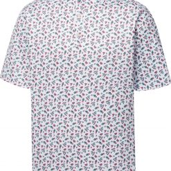FootJoy Men's Mini Floral Golf Polo For Men White/watermelon