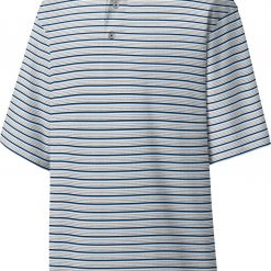 FootJoy Men's Lisle Multi Stripe Golf Polo For Men Grey/royal/black/white