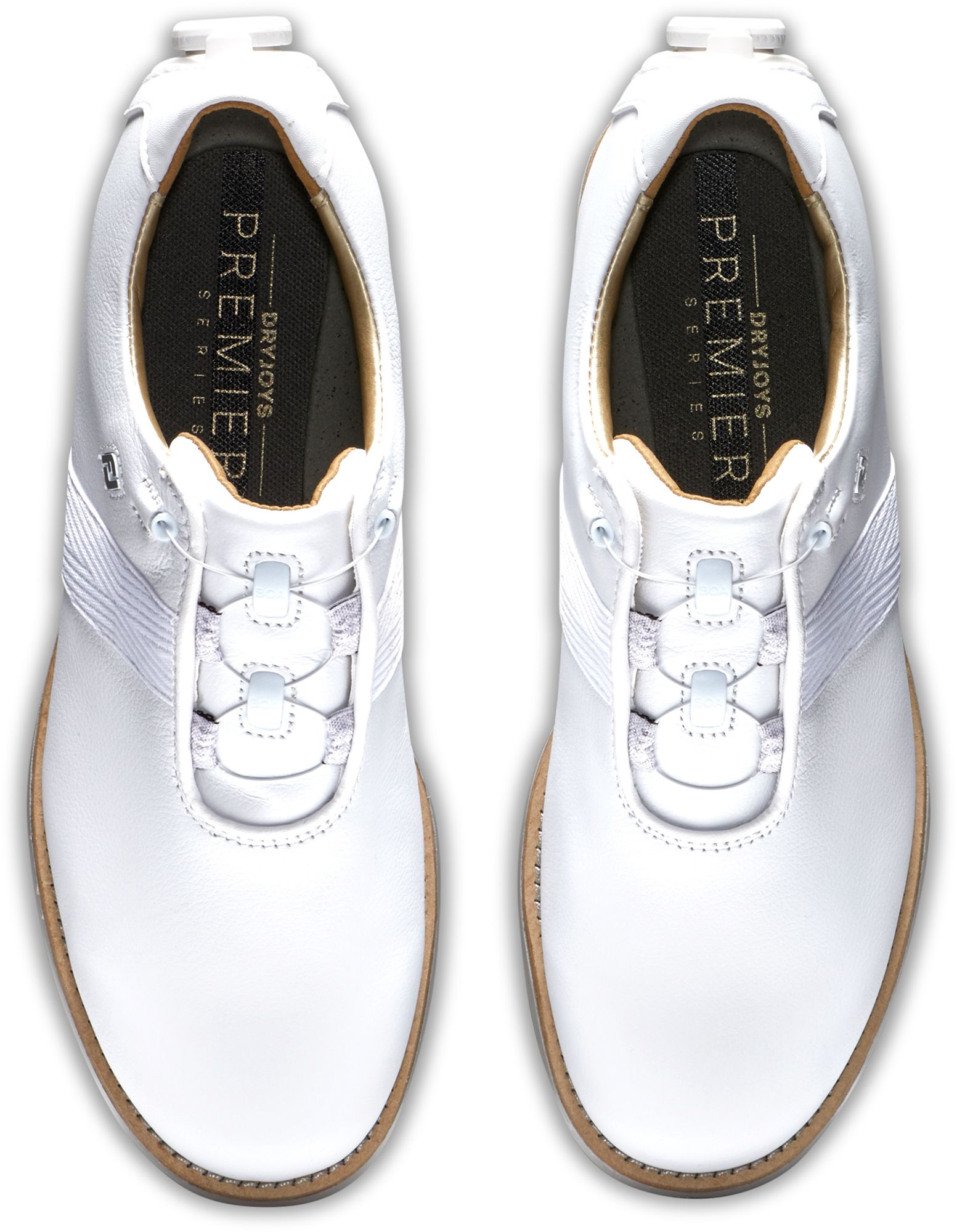 FootJoy Women's DryJoys Premiere Cleated Golf Shoes For Women White 6 FootJoy Women's DryJoys Premiere Cleated Golf Shoes For Women White - Image 4