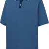 FootJoy Men's Lisle Ministripe Short Sleeve Golf Polo For Men Navy -FootJoy Golf Store unnamed file 229