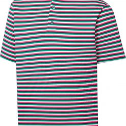 FootJoy Men's Multi Stripe Lisle Golf Polo For Men White/watermelon