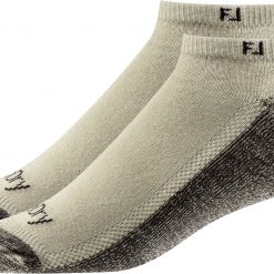 FootJoy ProDry Low Cut Socks - 2 Pack For Men Driftwood
