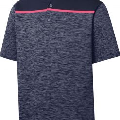 FootJoy Men's Space Dye Lisle Golf Polo For Men Navy