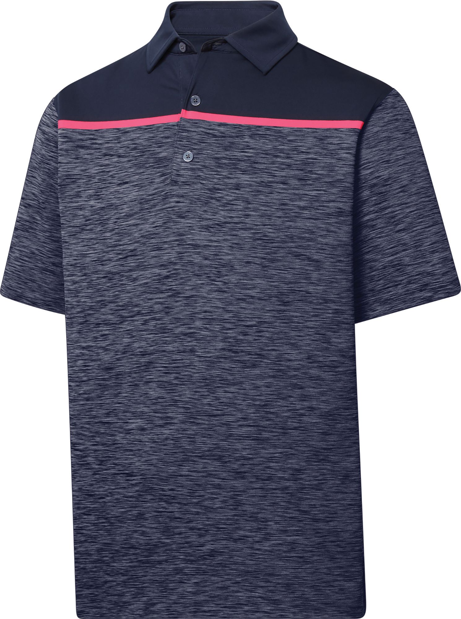 FootJoy Men's Space Dye Lisle Golf Polo For Men Navy 3 FootJoy Men's Space Dye Lisle Golf Polo For Men Navy