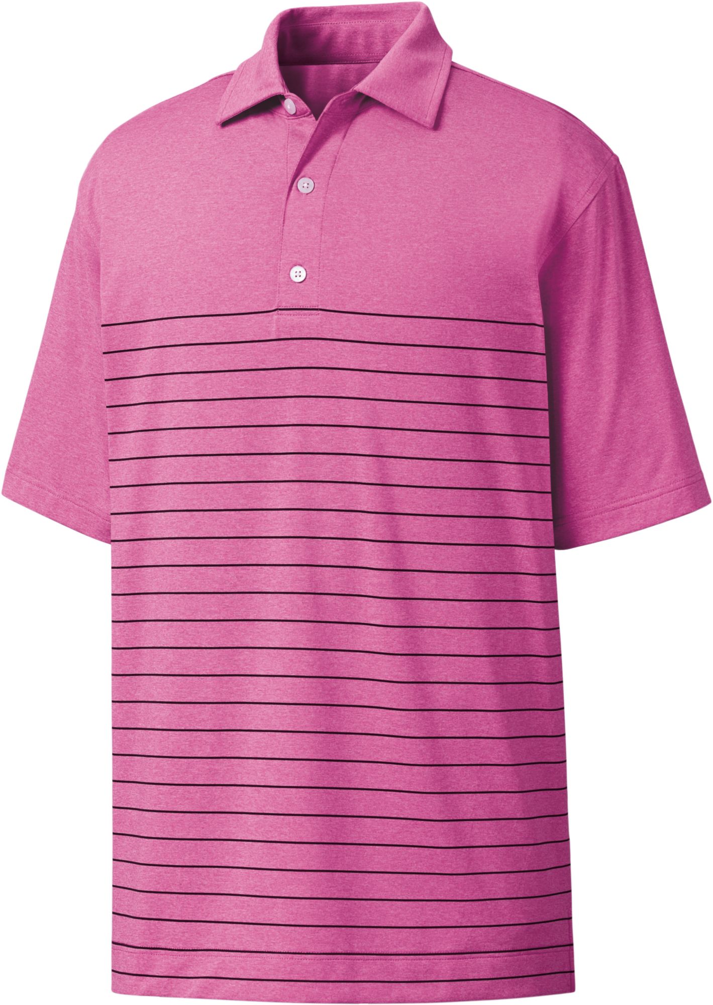 FootJoy Men's Heather Lisle Engineered Pinstripe Golf Polo For Men Heather Iced Berry/navy 3 FootJoy Men's Heather Lisle Engineered Pinstripe Golf Polo For Men Heather Iced Berry/navy