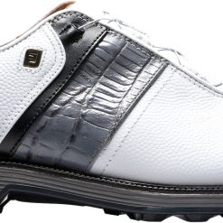 FootJoy Men's DryJoys Premiere Packard BOA Golf Shoes For Men White/grey