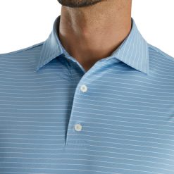 FootJoy Men's Lisle Classic Pencil Stripe Golf Polo For Men Blue/white -FootJoy Golf Store unnamed file 316