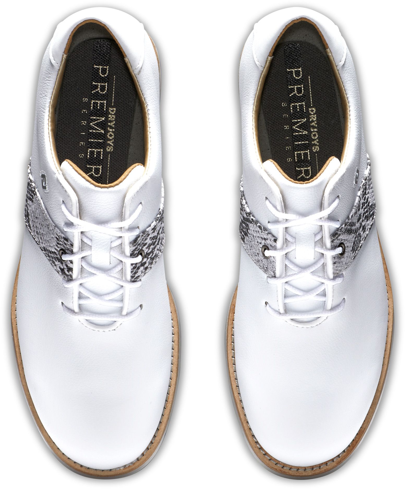 FootJoy Women's DryJoys Premiere Series 21 Golf Shoes For Women White/snake 5 FootJoy Women's DryJoys Premiere Series 21 Golf Shoes For Women White/snake - Image 3