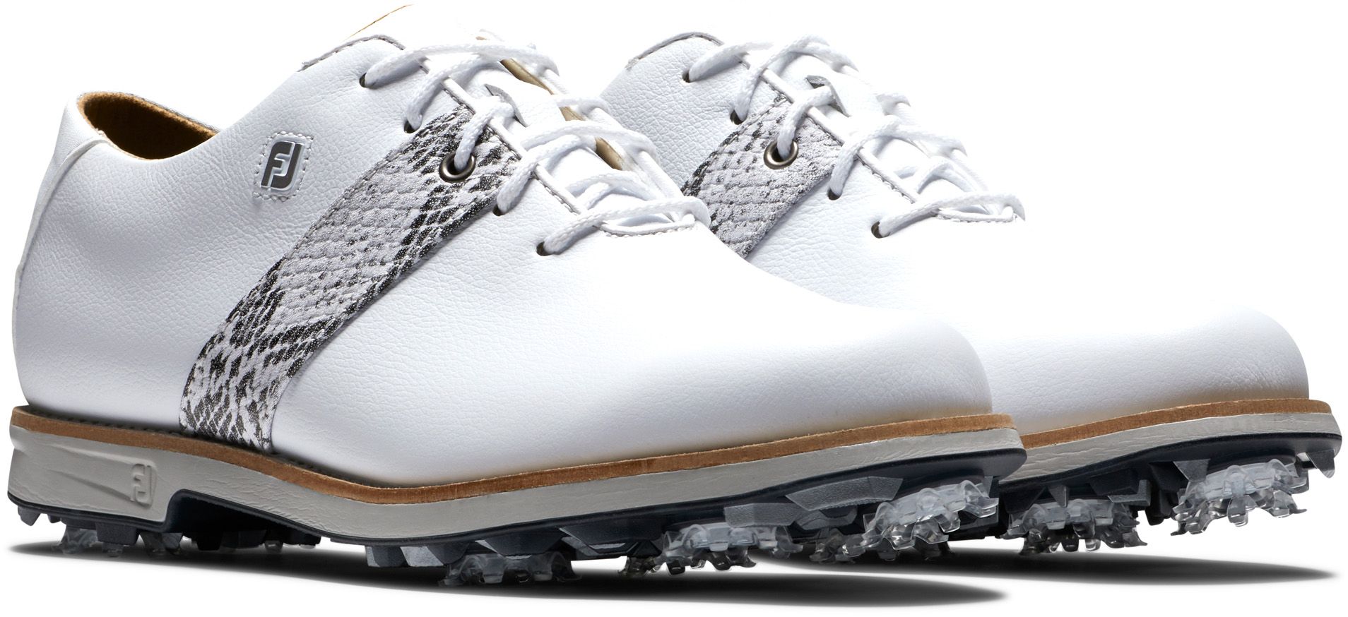 FootJoy Women's DryJoys Premiere Series 21 Golf Shoes For Women White/snake 6 FootJoy Women's DryJoys Premiere Series 21 Golf Shoes For Women White/snake - Image 4