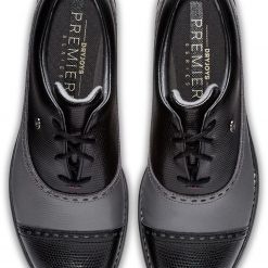 FootJoy Women's 2021 DryJoys Premiere Cleated Golf Shoes For Women White/charcoal -FootJoy Golf Store unnamed file 368