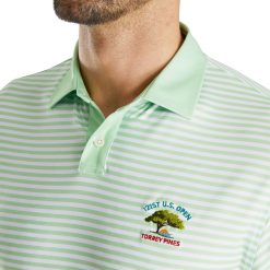FootJoy Men's U.S. Open Stretch Lisle Golf Polo For Men Navy/white -FootJoy Golf Store unnamed file 380