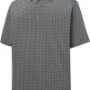 FootJoy Men's Lisle Open Weave Print Short Sleeve Golf Polo For Men Coal/white -FootJoy Golf Store unnamed file 386