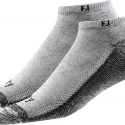FootJoy ProDry Low Cut XL Socks - 2 Pack For Men Heather Grey