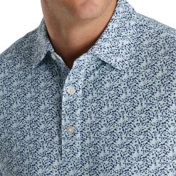 FootJoy Men's Confetti Print Pique Self Collar Golf Polo For Men Mint/multi -FootJoy Golf Store unnamed file 415