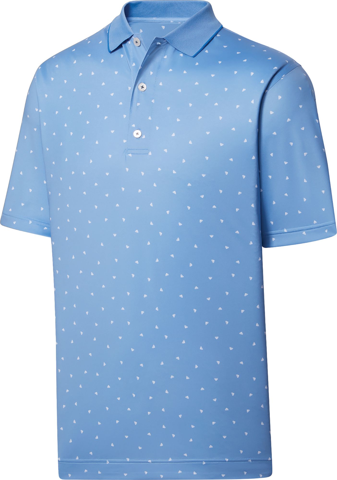 FootJoy Men's Push Play Print Lisle Knit Golf Polo For Men White/lavender 3 FootJoy Men's Push Play Print Lisle Knit Golf Polo For Men White/lavender