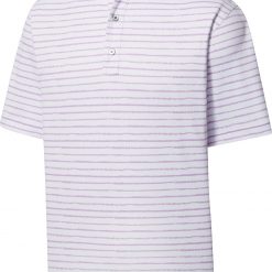 FootJoy Men's Chalk Line Print Stretch Pique Golf Polo For Men White/lavender