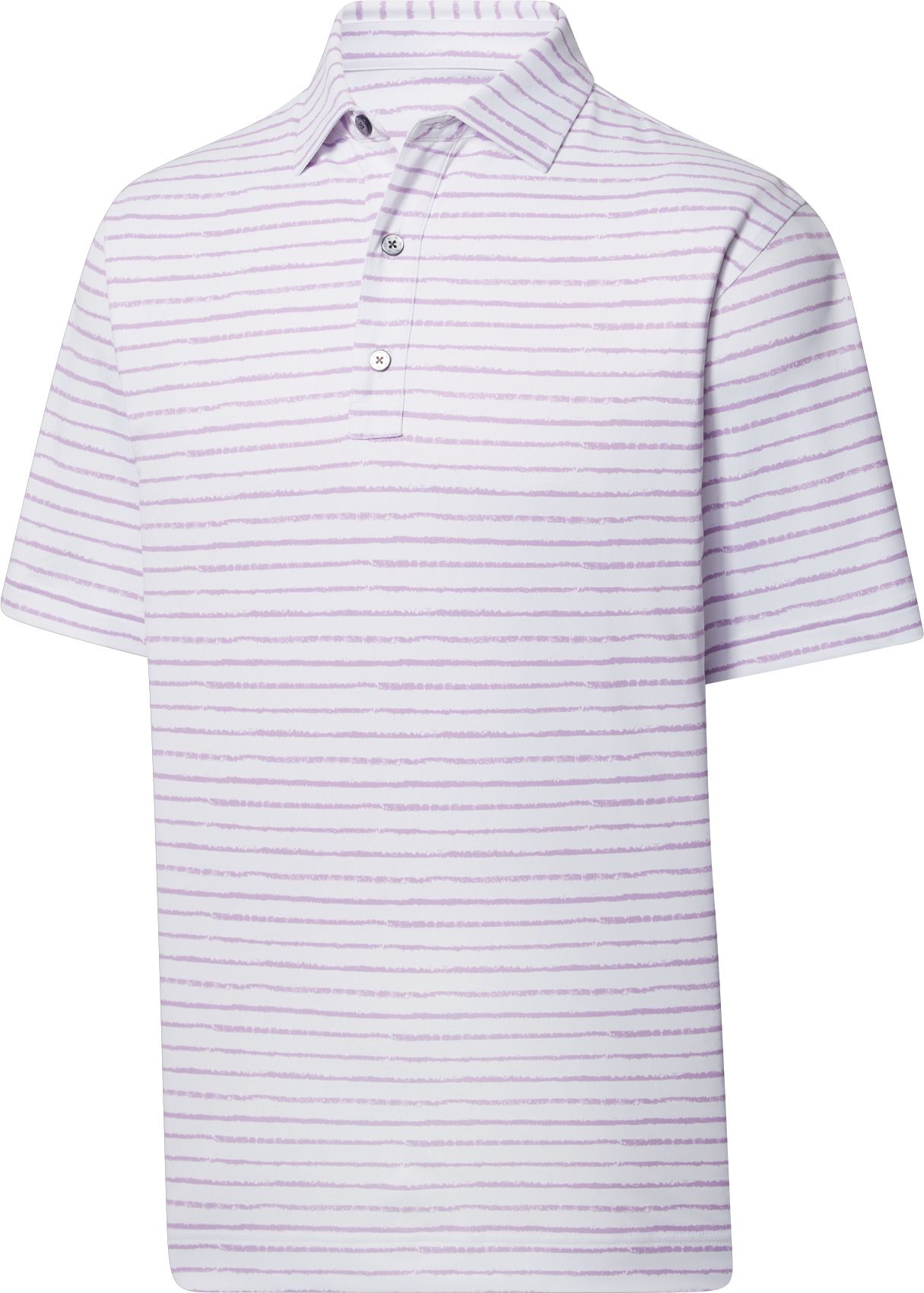 FootJoy Men's Chalk Line Print Stretch Pique Golf Polo For Men White/lavender 3 FootJoy Men's Chalk Line Print Stretch Pique Golf Polo For Men White/lavender
