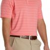 FootJoy Men's Lisle Feeder Stripe Self Collar Golf Polo For Men Watermelon/white 1 FootJoy Men's Lisle Feeder Stripe Self Collar Golf Polo For Men Watermelon/white -FootJoy Golf Store unnamed file 442