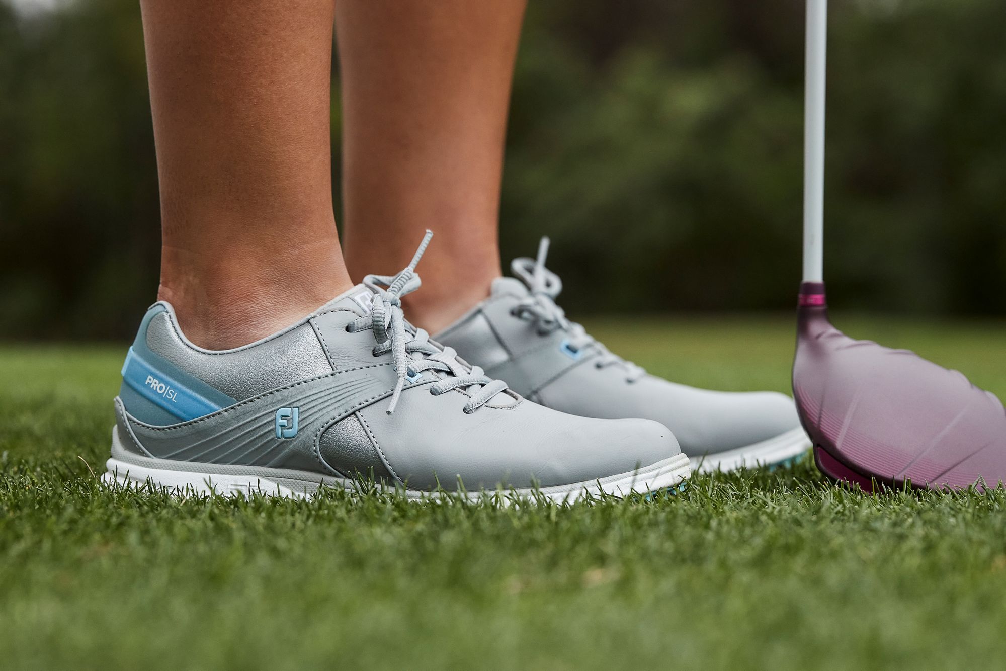 FootJoy Women's 2020 Pro/SL Golf Shoes (Previous Season Style) For Women Grey/light Blue 5 FootJoy Women's 2020 Pro/SL Golf Shoes (Previous Season Style) For Women Grey/light Blue - Image 3