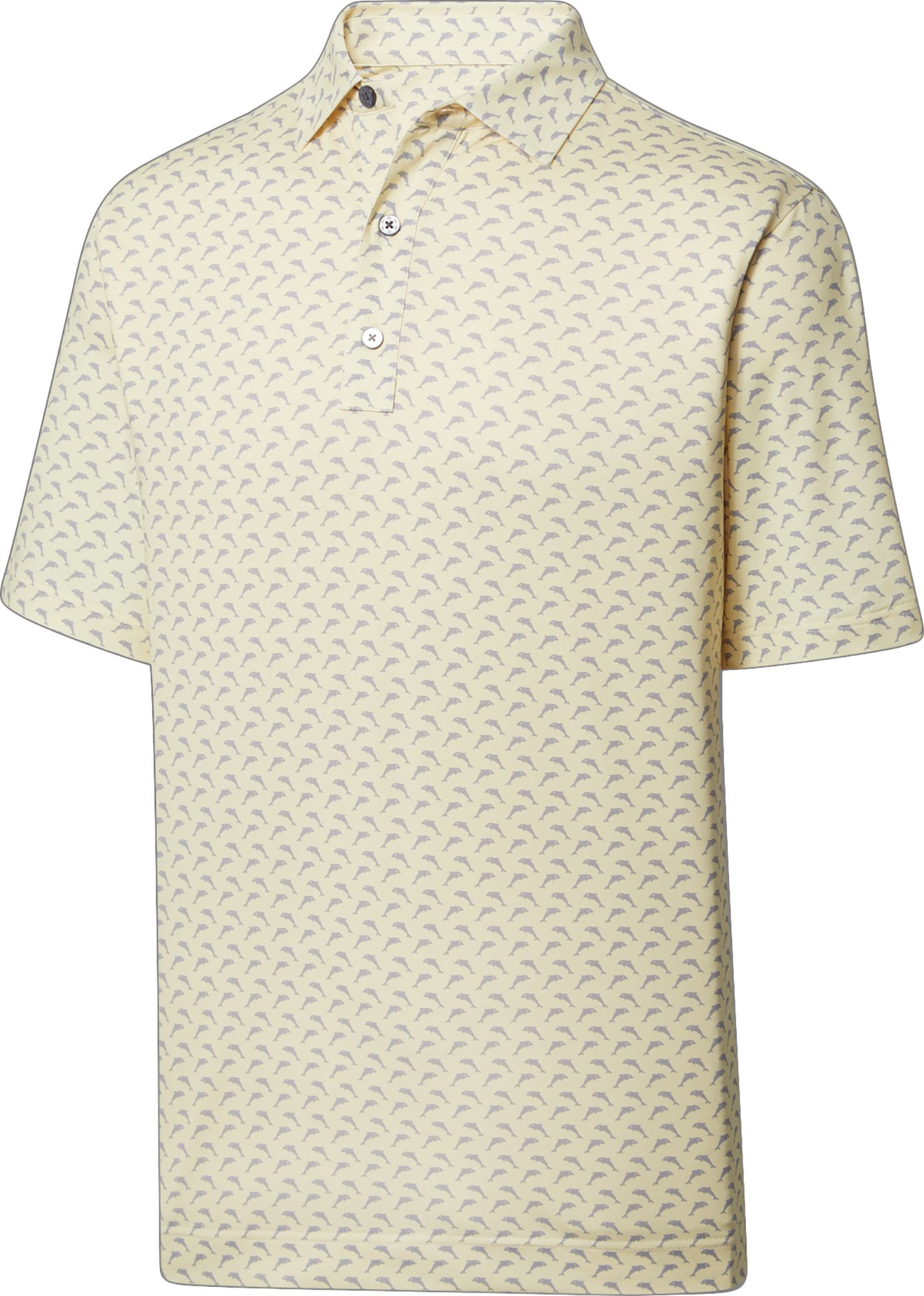 FootJoy Men's Lisle Leaping Dolphins Print Self Collar Golf Shirt For Men Navy/lavender 3 FootJoy Men's Lisle Leaping Dolphins Print Self Collar Golf Shirt For Men Navy/lavender