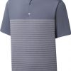 FootJoy Men's Engineered Heather Pinstripe Lisle Self Collar Golf Polo For Men Graphite -FootJoy Golf Store unnamed file 479