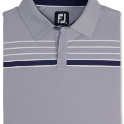 FootJoy Men's Checker Jacquard Chest Stripe Self Collar Golf Polo For Men Navy/white -FootJoy Golf Store unnamed file 499