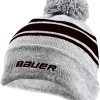 Bauer Senior New Era Team Striped Pom-Pom Beanie For Men Black -FootJoy Golf Store unnamed file 757