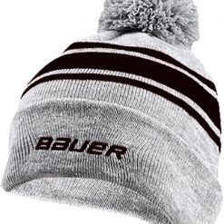 Bauer Senior New Era Team Striped Pom-Pom Beanie For Men Black