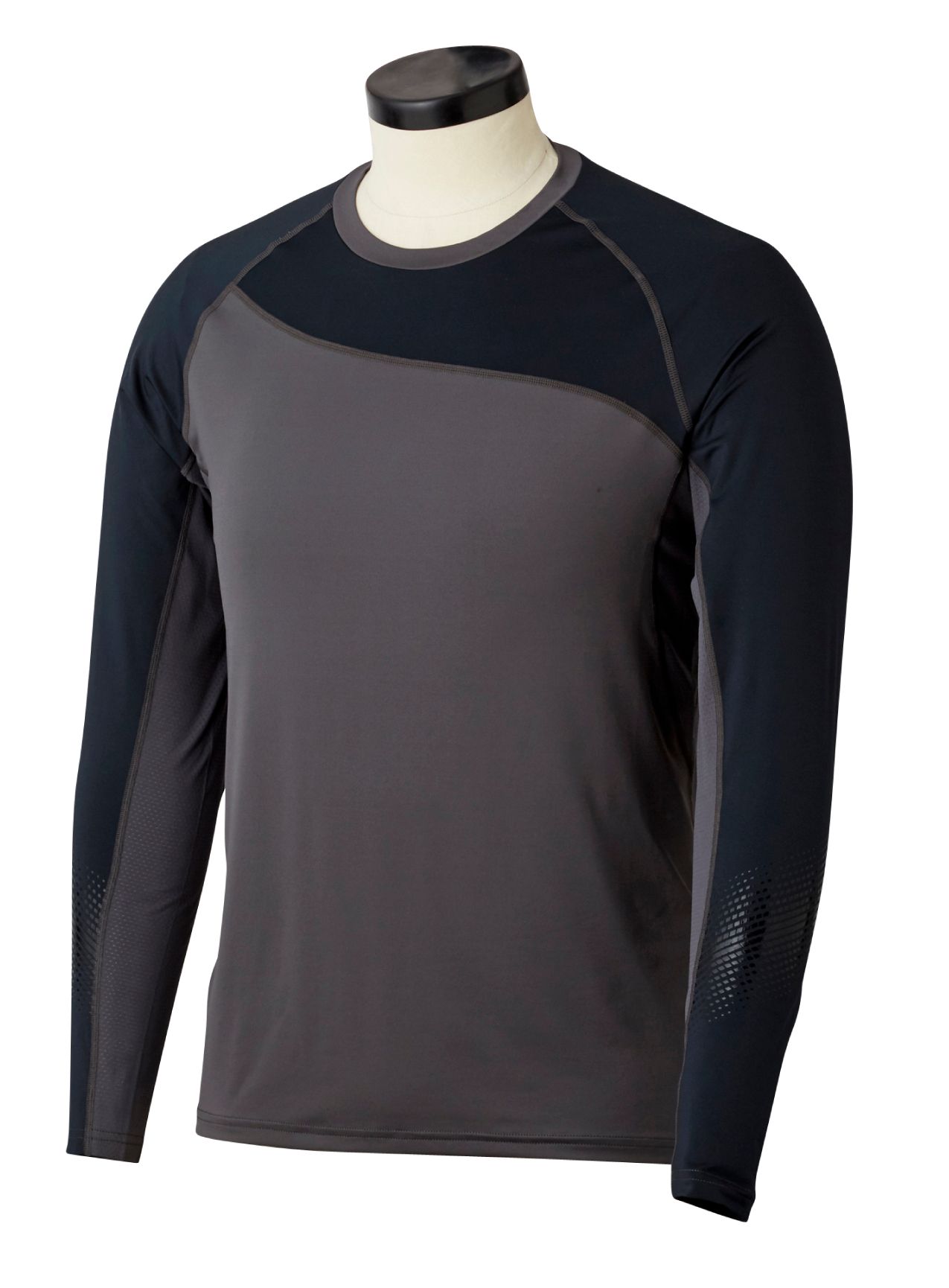 Bauer Men's Pro Grip Long Sleeve Hockey Shirt For Men Grey/black 3 Bauer Men's Pro Grip Long Sleeve Hockey Shirt For Men Grey/black